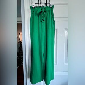 Vibrant Green Wide-Leg Pants